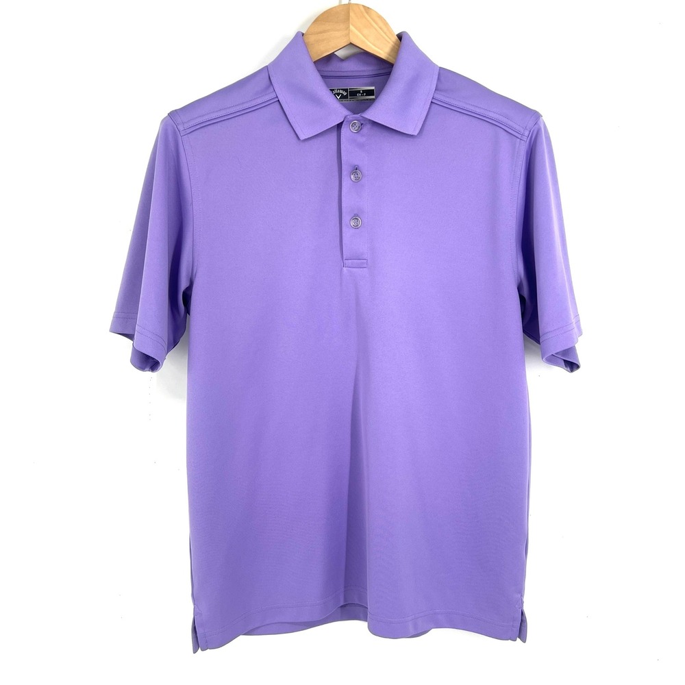 Callaway Mens Golf Polo Shirt Short Sleeve Purple Size S Performance Tech